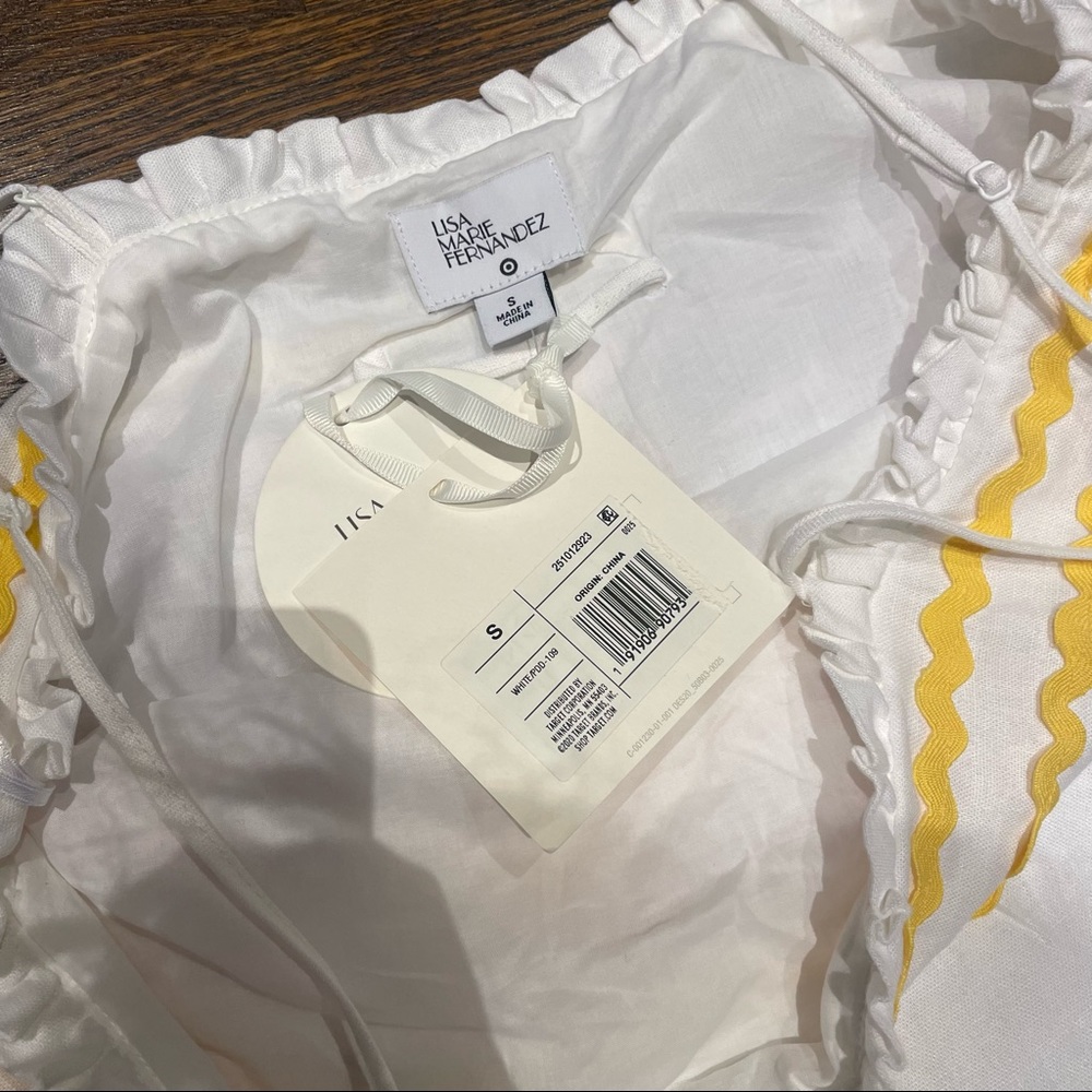 Linen Blend Ric Rac Dress - Picture 4 of 6